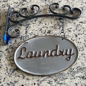 Hanging Metal Laundry Sign (double sided)